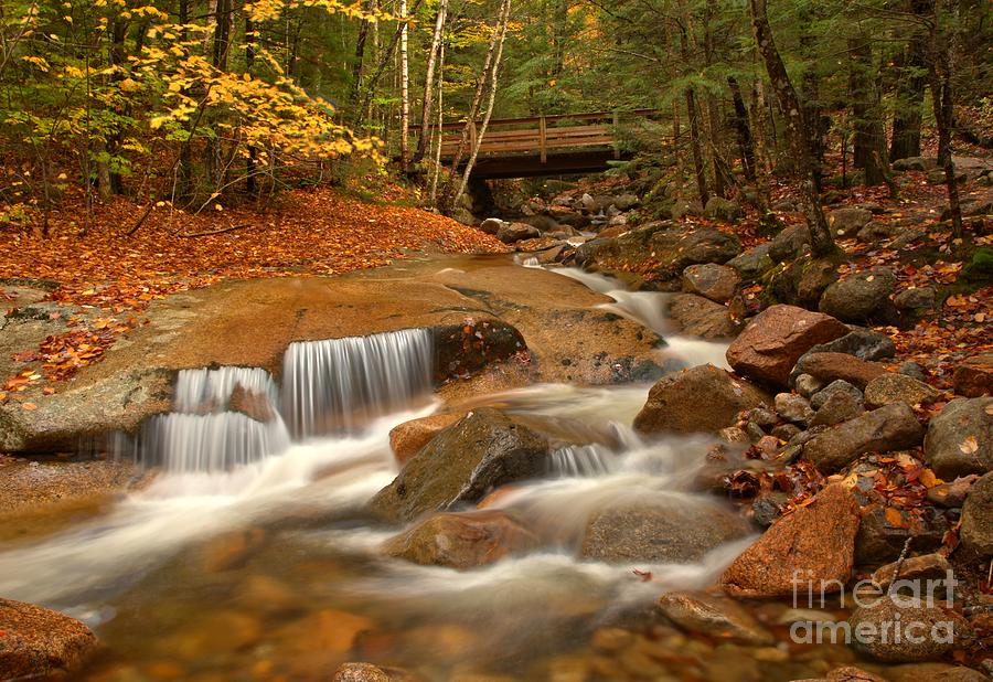 Lower Flume Gorge Cascades Photograph by Adam Jewell