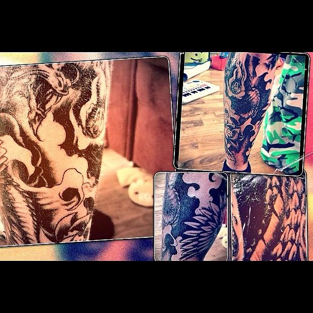 #lower #leg #sleeve #tattoo #asian #koi by Alex Palmquist