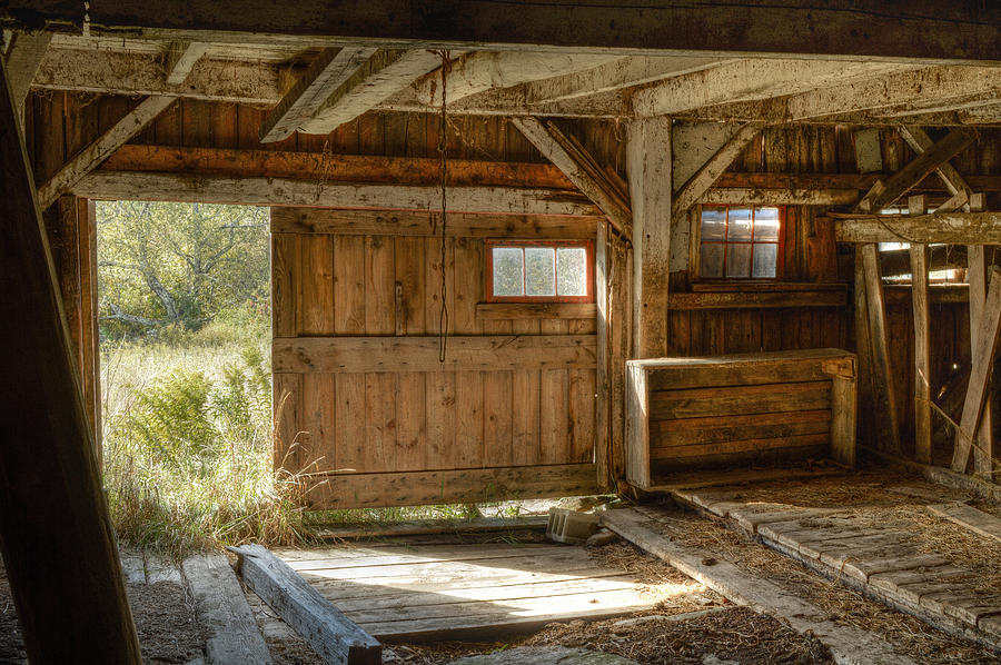 Architecture Photograph - Lower Level of the Barn by Geoffrey Coelho