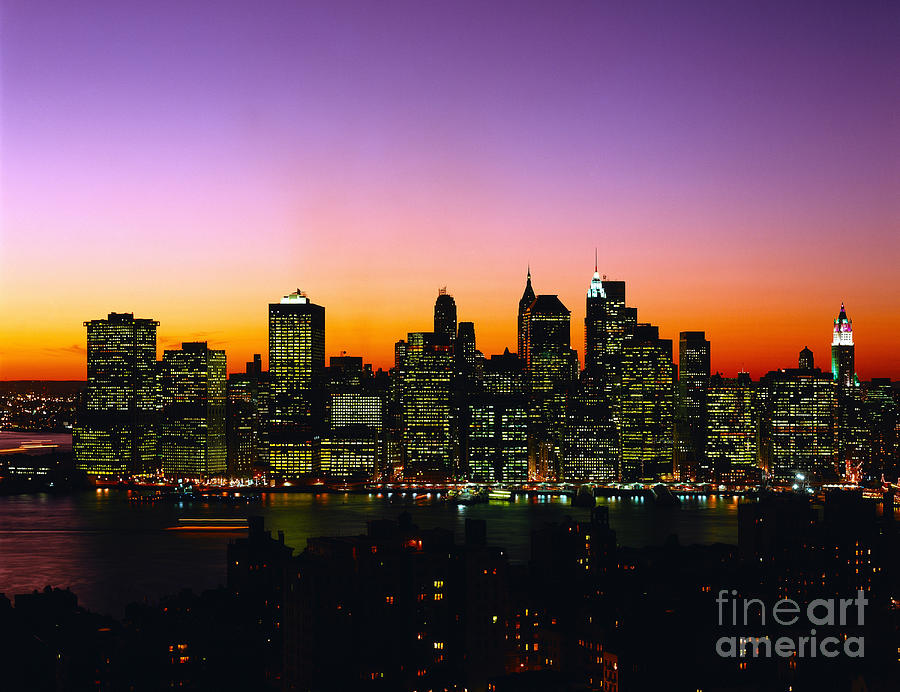 Lower Manhattan At Dusk Photograph by Rafael Macia