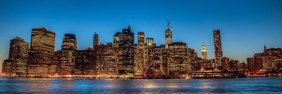 Lower Manhattan at Night Photograph by Chris McKenna