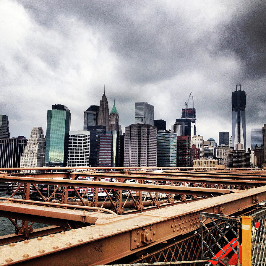 Lower Manhattan From Brooklyn Bridge Photograph by Lloyd Morgan Photography