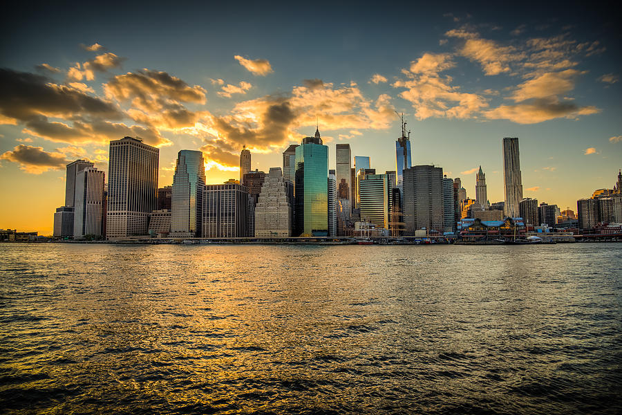 Sunset Photograph - Lower Manhattan Sunset by Chris McKenna