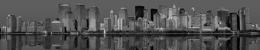 Lower New York City Skyline  BW Photograph by Susan Candelario