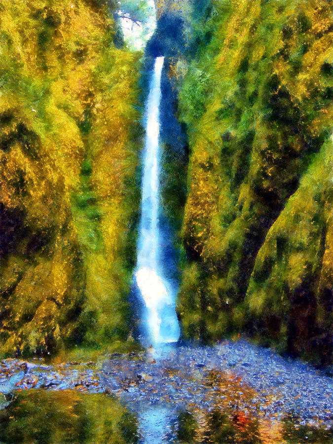 Lower Oneonta Falls Digital Art by Kaylee Mason