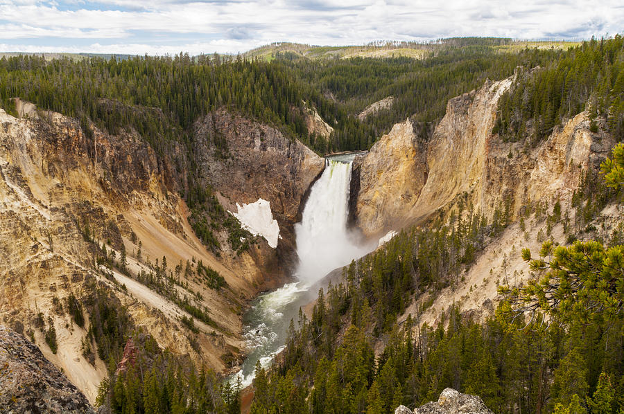 Yellowstone National Park Photograph - Lower Yellowstone Canyon Falls by Brian Harig