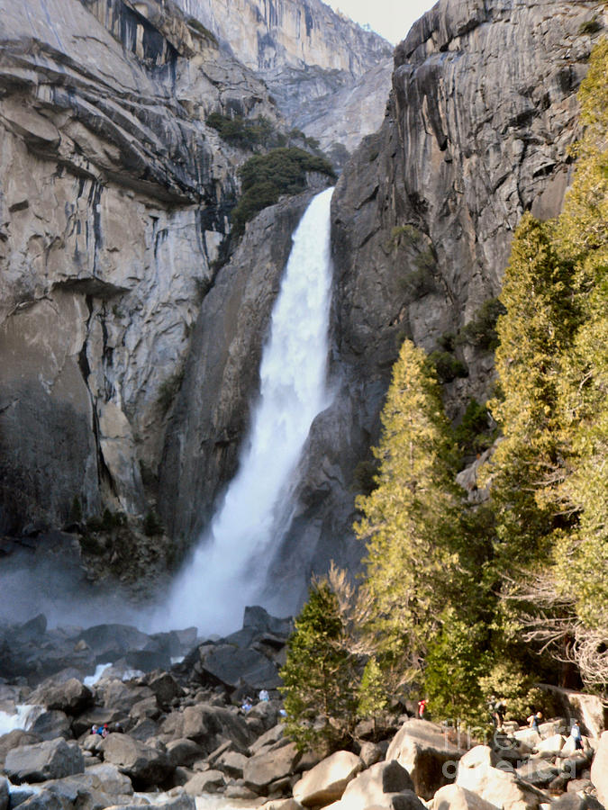 lower Yosemite falls Photograph by Audrey Van Tassell - Fine Art America