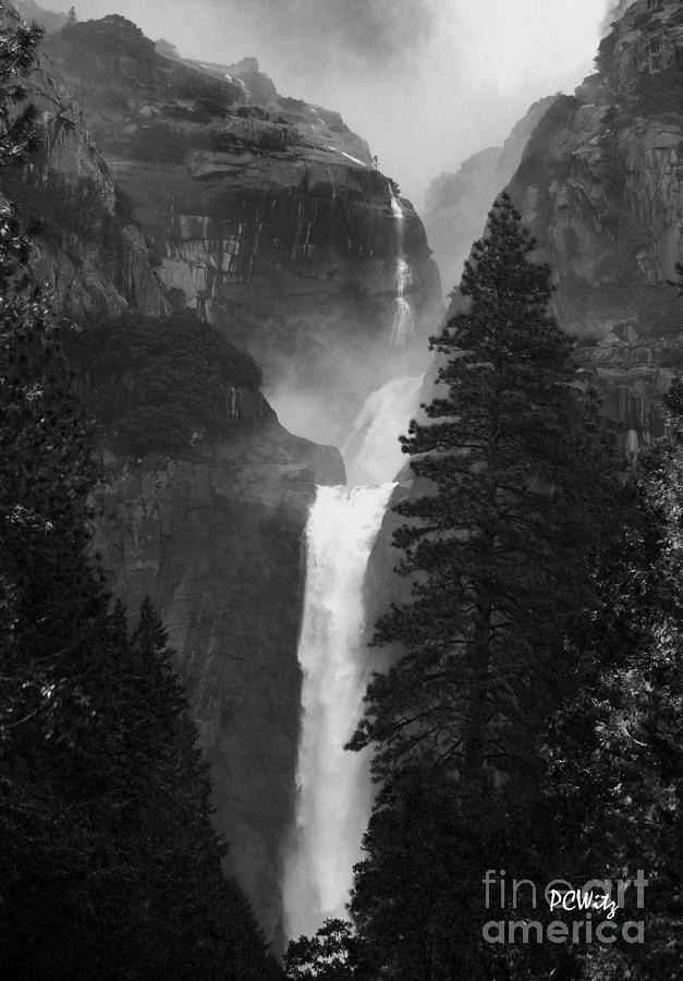 Lower Yosemite Falls BW Photograph by Patrick Witz