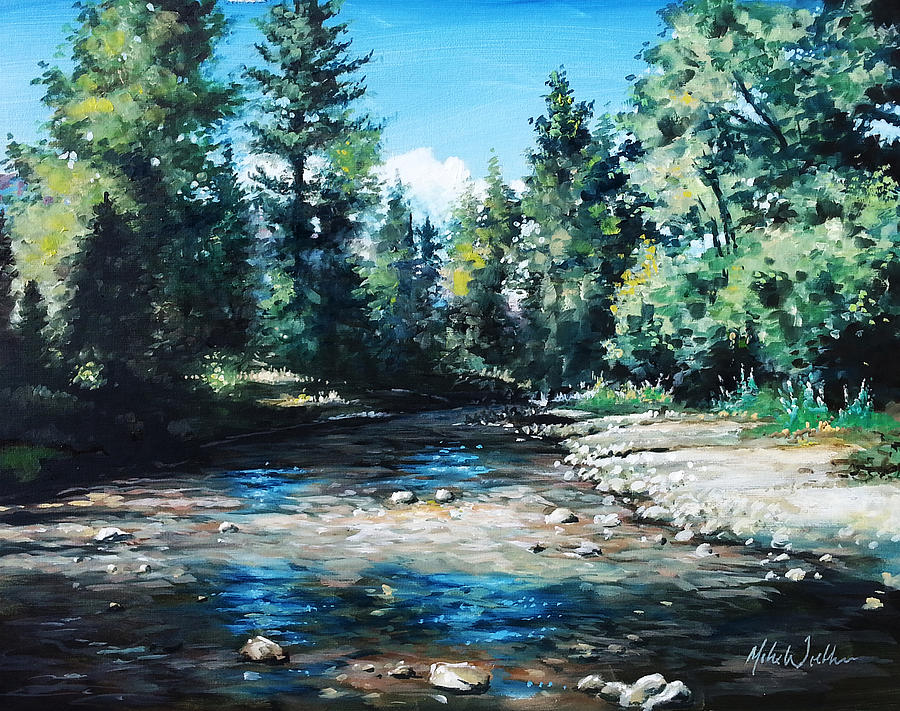Lowry Creek Run Painting by Mike Worthen