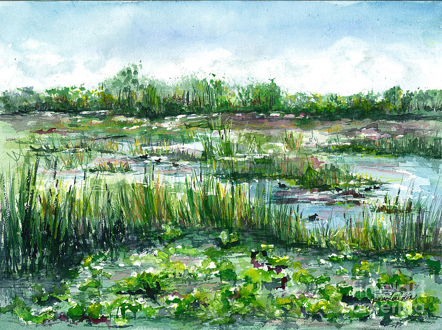 Loxahatchee Marsh Painting by Janis Lee Colon