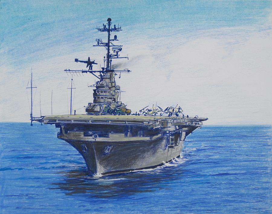 Lph5 Uss Princeton Drawing by James Pawlowski