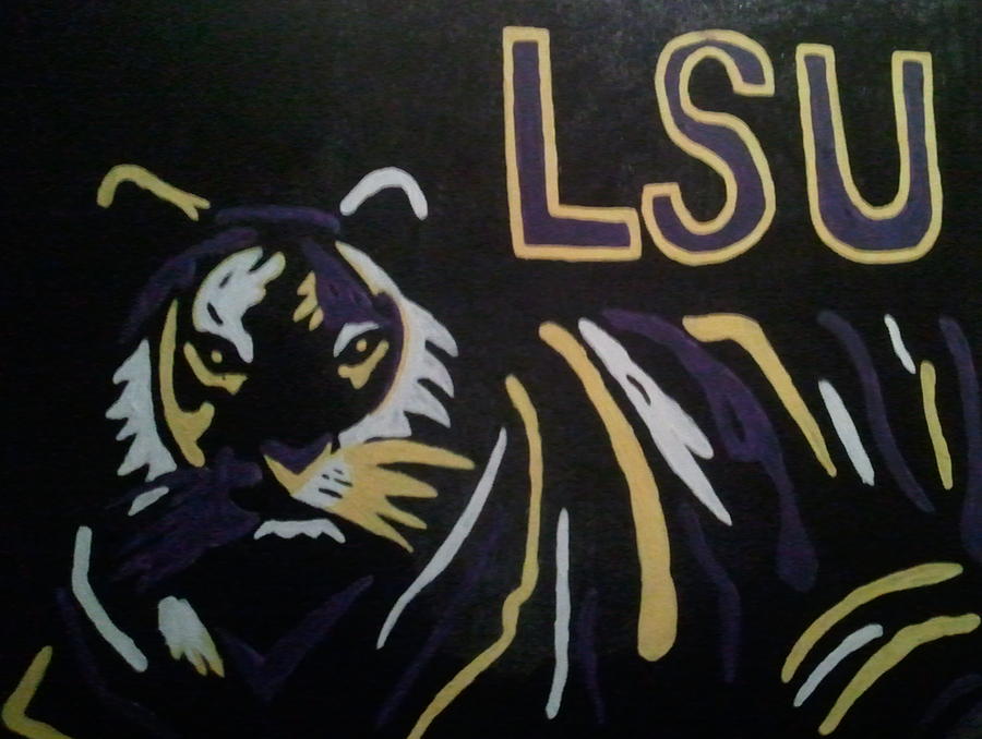 LSU Tiger Painting by Alisha Hebert