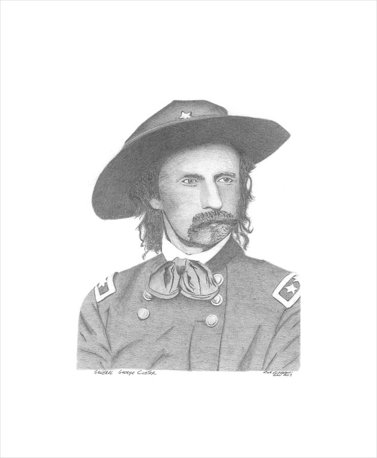 Lt. Col. George Custer Drawing by Bob and Carol Garrison - Fine Art America