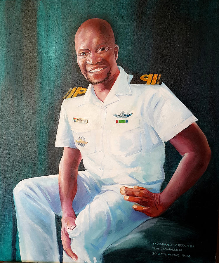 Lt Gabriel Mothobi Painting by Tim Johnson