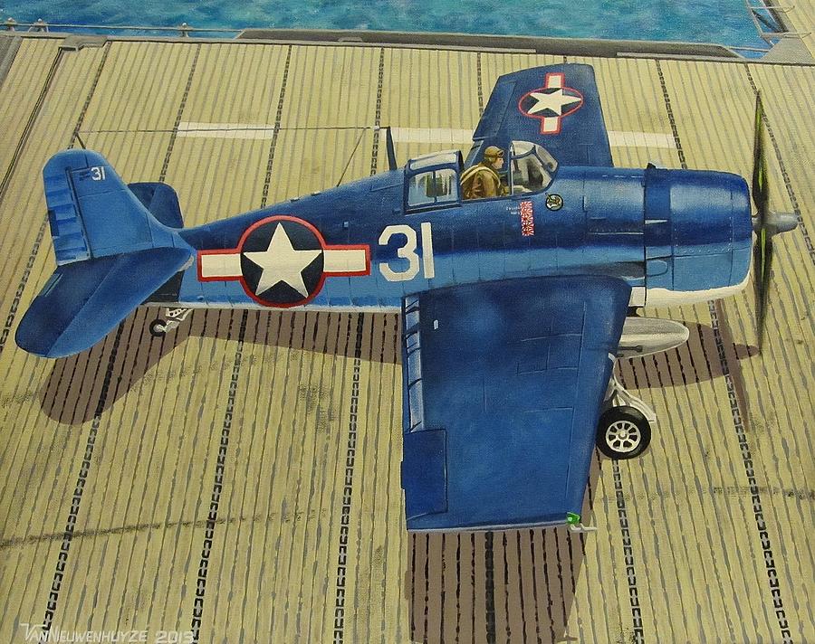 Lt Martin S F6f Hellcat Painting By Robert Vannieuwenhuyze Fine Art America