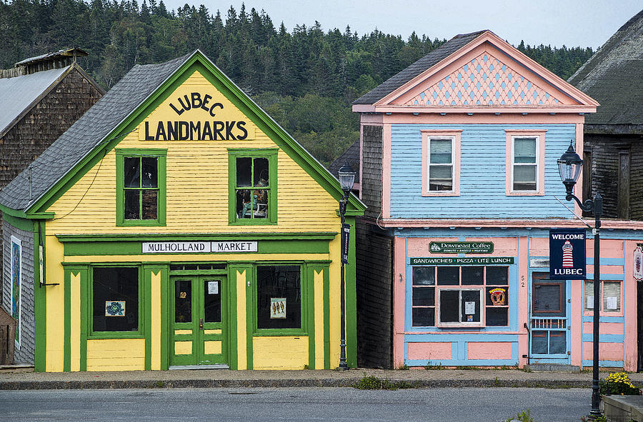 Lubec Landmarks Pastel Storefronts Photograph by Marty Saccone