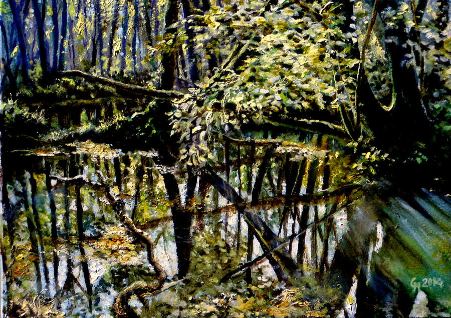 Impressionism Painting - Lubianka-4 Mystery of Swamp Forest by Henryk Gorecki