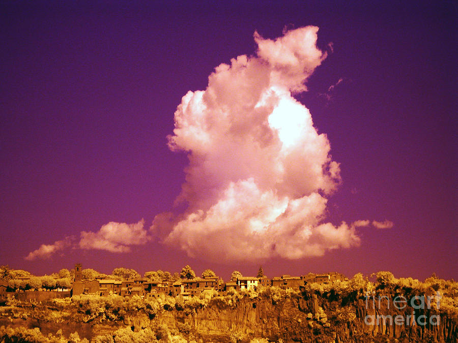Lubriano, Italy, Infrared Photo Photograph by Tim Holt