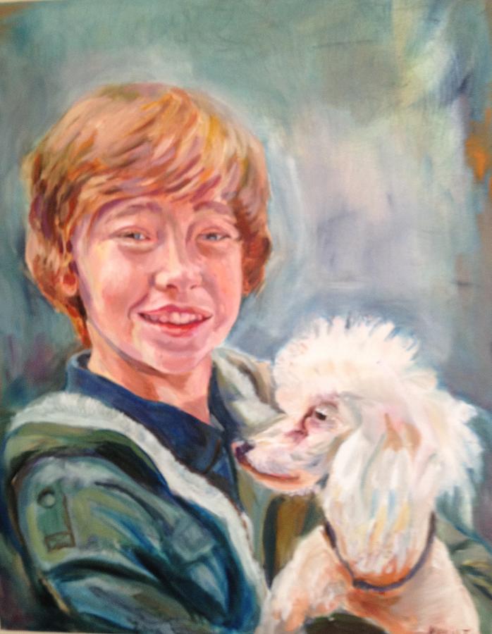 Lucas and Boo Painting by MayLill Tomlin