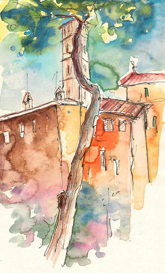 Lucca in Italy 05 Painting by Miki De Goodaboom