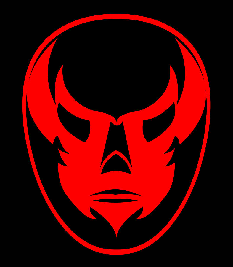 Red Digital Art - The Patriot Luchador Red by MX Designs