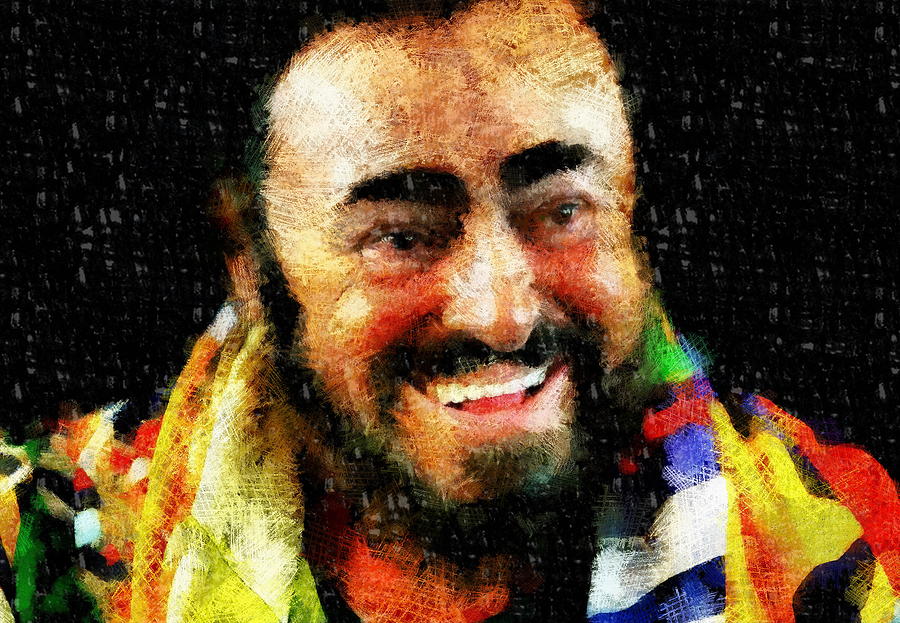 Luciano Pavarotti Digital Art by Vasiliy Agapov | Fine Art America