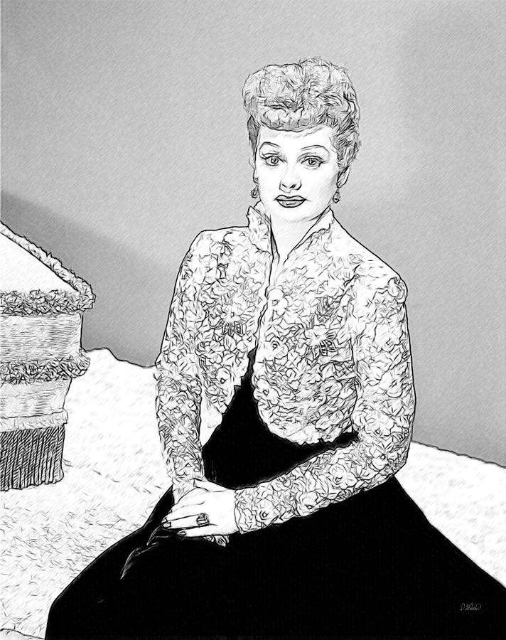 Lucille Ball 003 Drawing by Dean Wittle