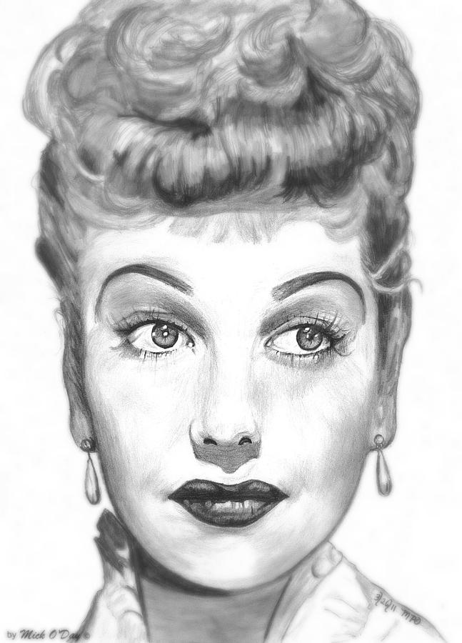 Lucille Ball Drawing By Mick Oday 7665