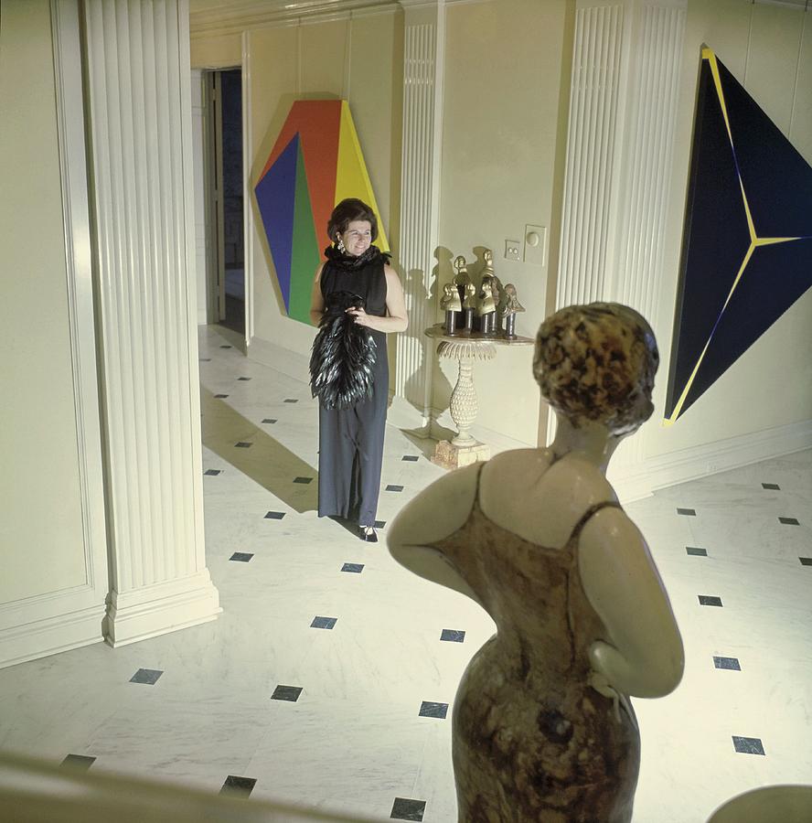 Lucille Murchison In Her Hallway Photograph by Horst P. Horst