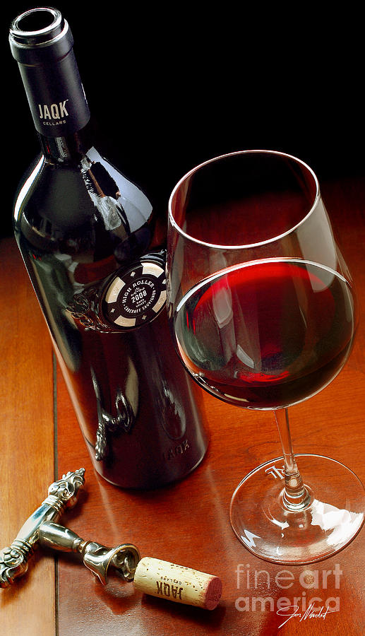 Wine Mixed Media - Luck Of The Draw by Jon Neidert Wine Mixed Media - Luck Of The Draw by Jon Neidert