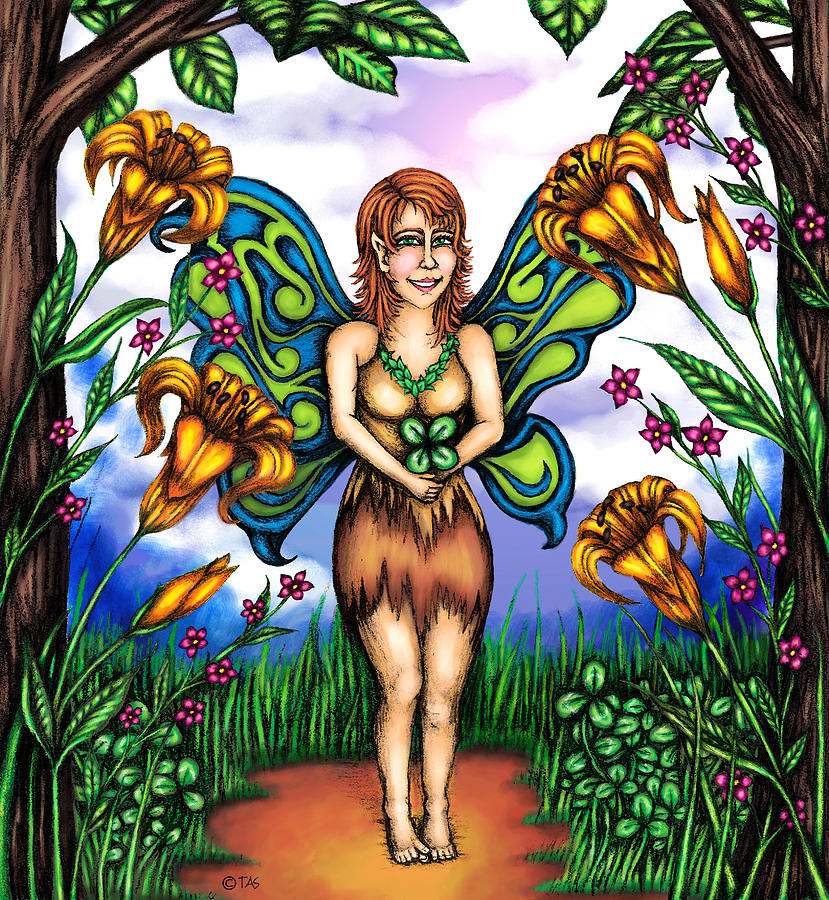 Luck Of The Tiger Lily Fairy Digital Art