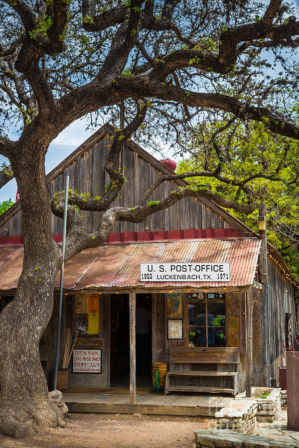 Architecture Photograph - Luckenbach Post Office by Inge Johnsson