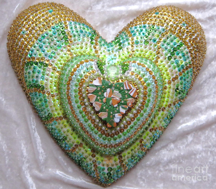 Lucky clover hearts Relief by Heidi Sieber