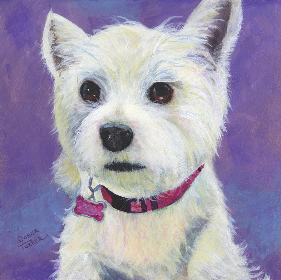 Lucky Dog Painting by Donna Tucker