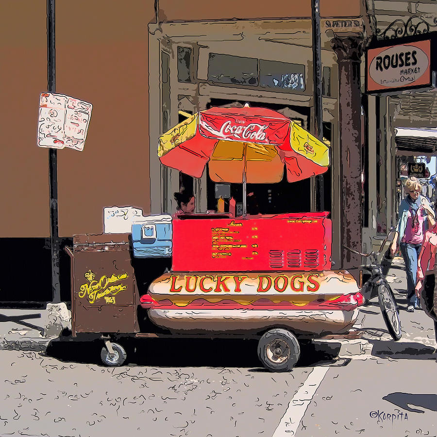 Lucky Dogs Hot Dog Stand New Orleans Photograph by Rebecca Korpita