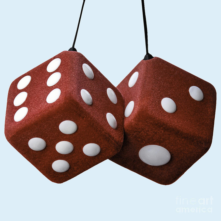 Lucky Fuzzy Red Dice  Photograph by Phil Cardamone