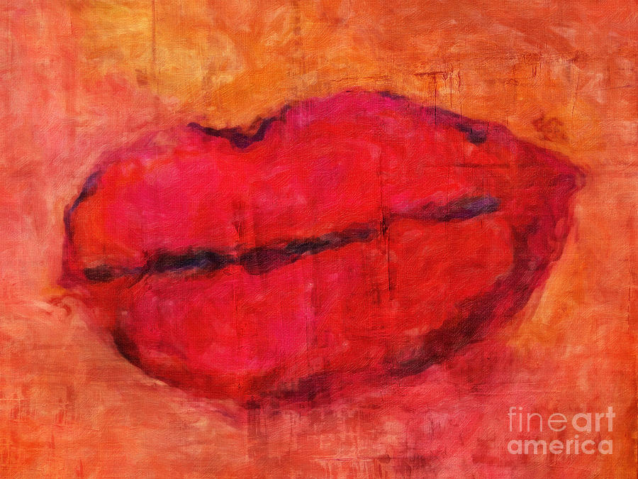 Lucky Lips Painting by Lutz Baar