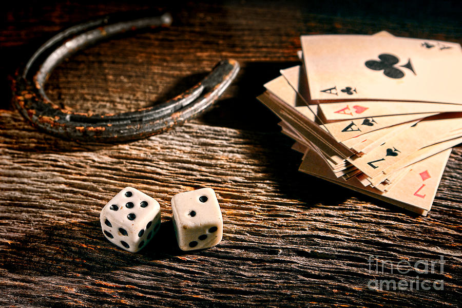 Dice Photograph - Lucky by Olivier Le Queinec