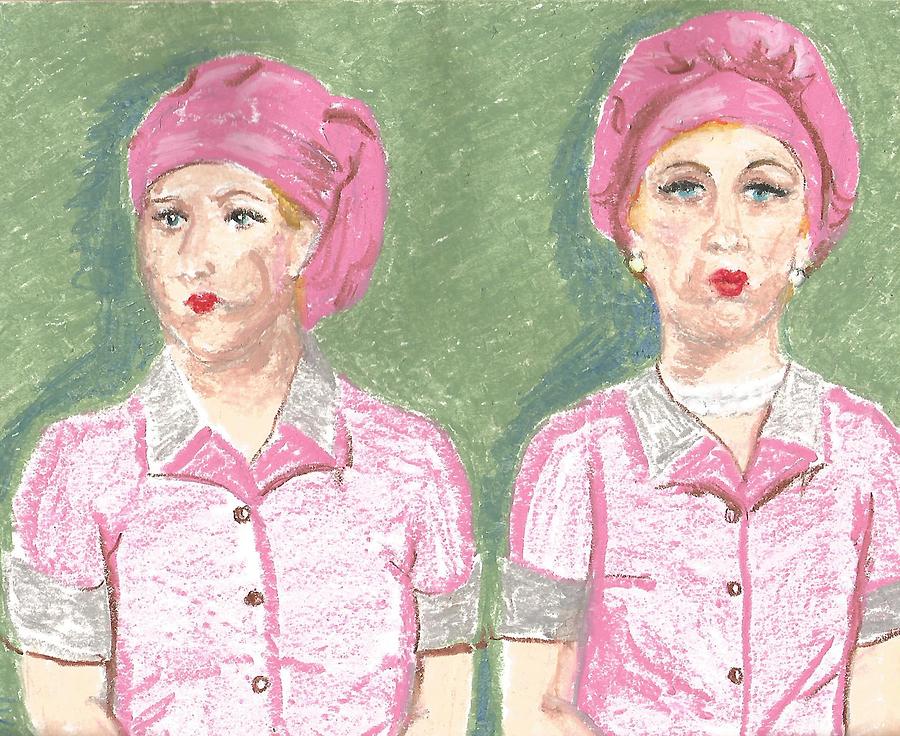 Lucy and Ethel Pastel by Jami Cirotti