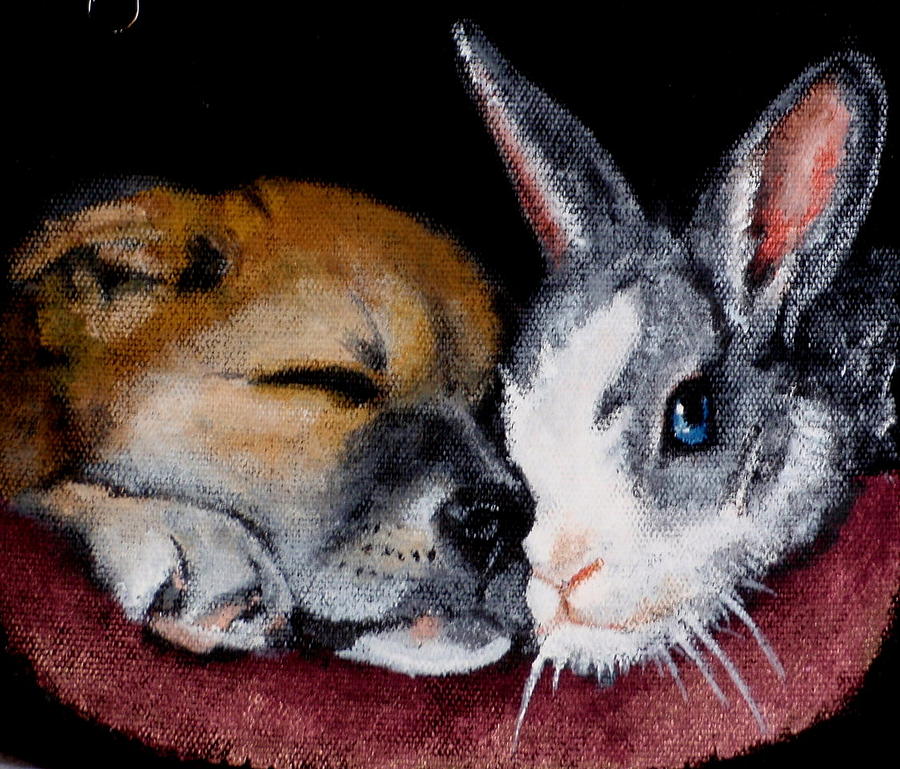 Lucy and Oliver Painting by Carol Russell