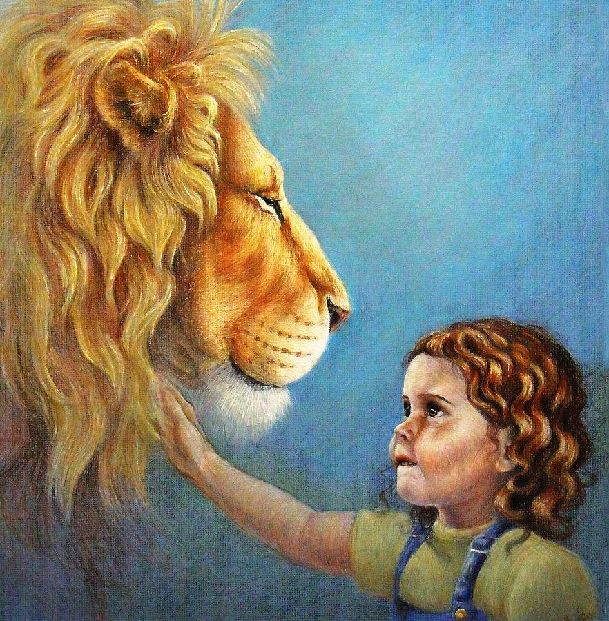 Lion Painting - Lucy by Heidi Carson