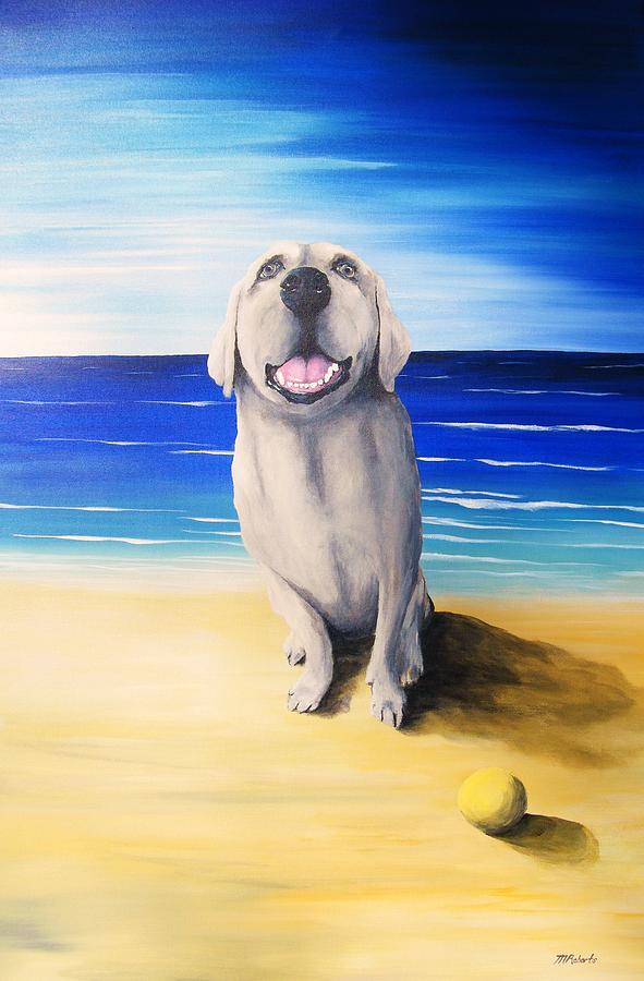 Dog Painting - Lucy II by Mark Alan Roberts