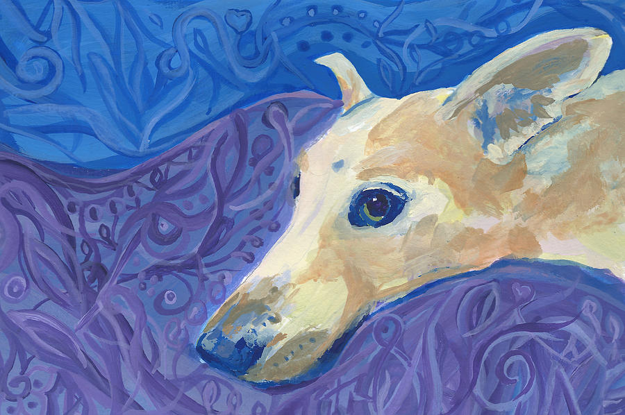 Lucy The Whippet Painting