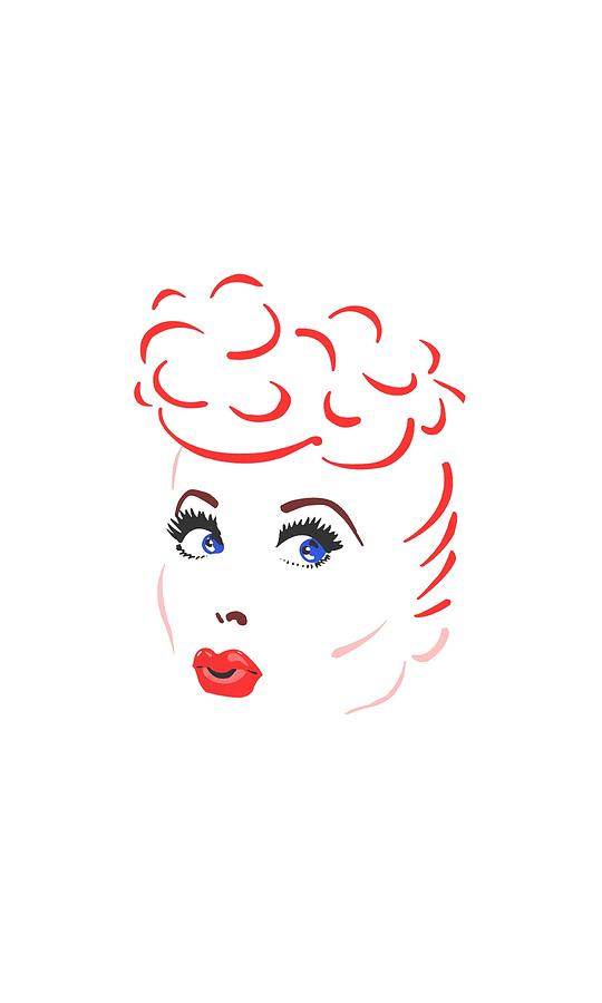 Lucille Ball Digital Art - Lucy - Lines Face by Brand A
