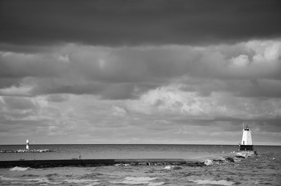 Architecture Photograph - Ludington Black and White by Sebastian Musial