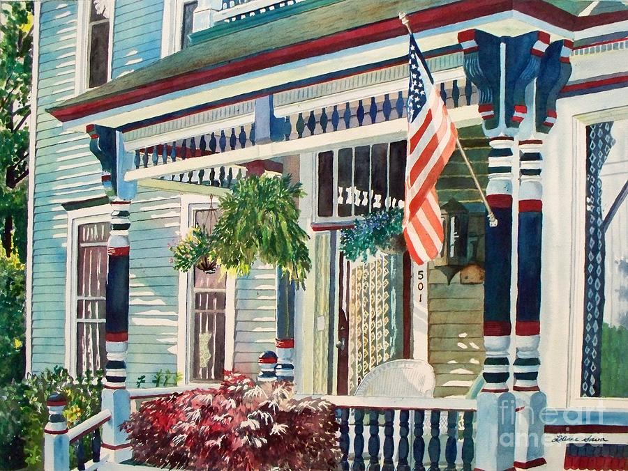 Ludington House B and B Painting by LeAnne Sowa