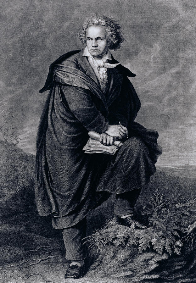 Ludwig Van Beethoven , German Composer Drawing by P. Schworer