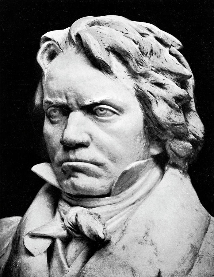 Ludwig Van Beethoven, Bust By Fritz Zadow Photograph by English School