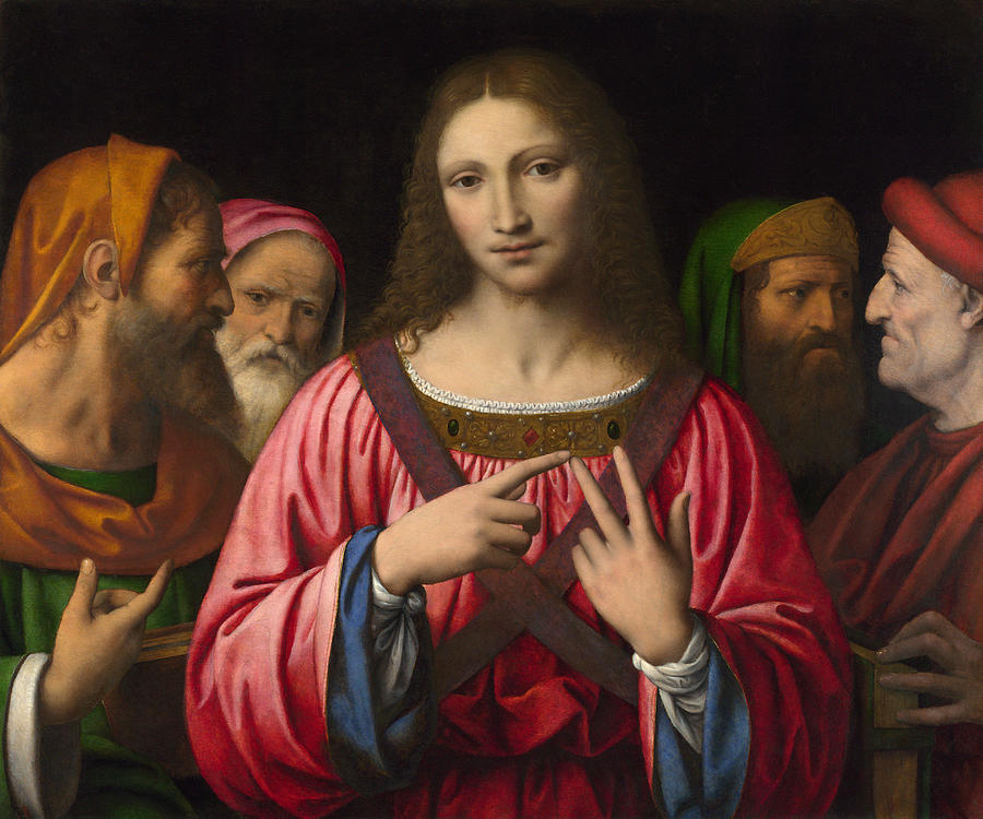 Luini Christ & The Doctors Painting by Granger