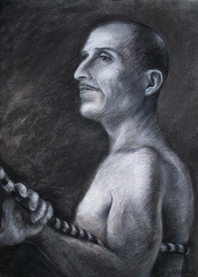 Luis and Rope Drawing by Marian Berg